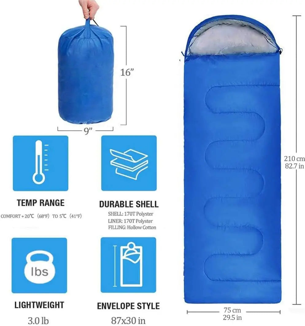 Warm Envelope Backpacking Winter Sleeping Bag