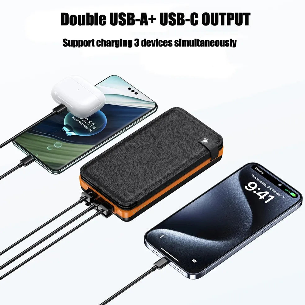 Folding Solar Power Bank with 4 Solar Panels