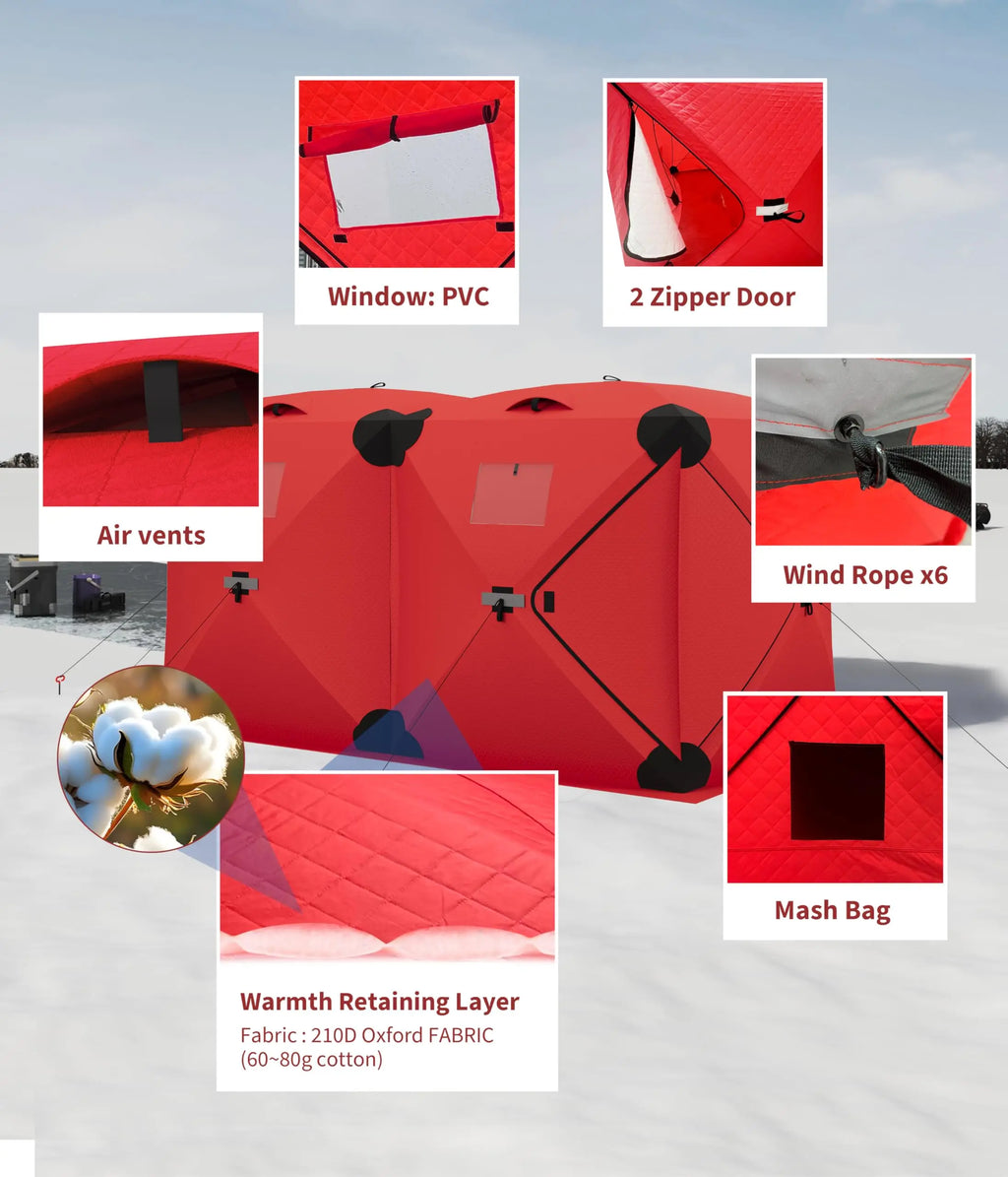 Insulated Ice Fishing Shanty Windproof and Warm
