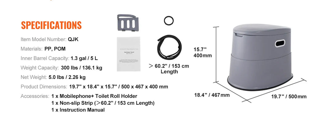 Portable Travel Toilet for Outdoor Camping LongRoad Trip