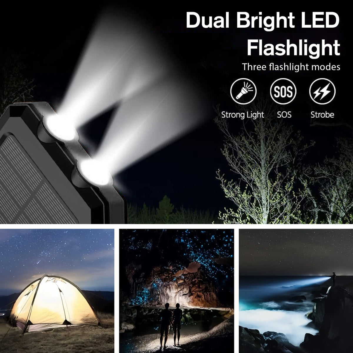 Portable Solar Power Bank External Battery