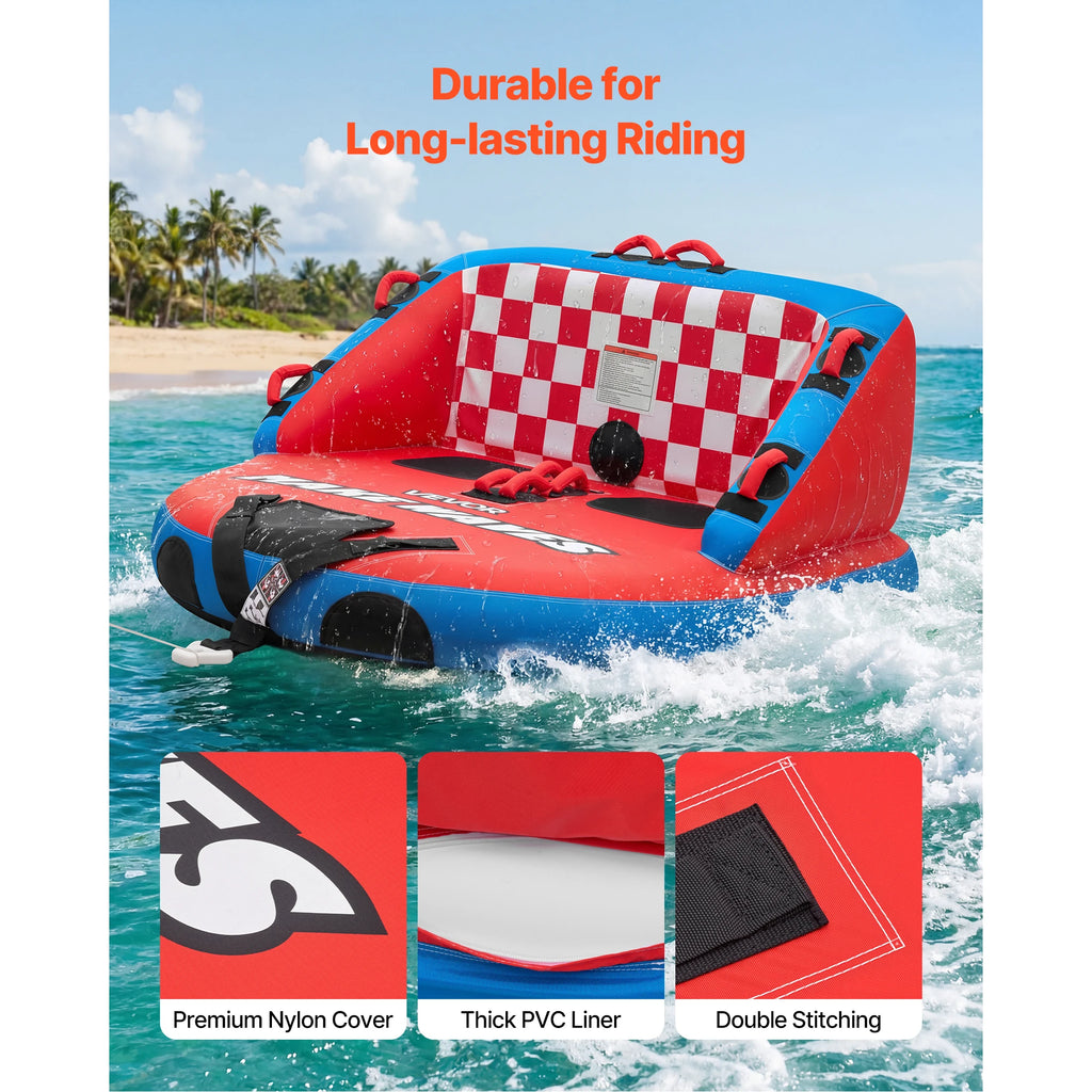 Towable Tubes for Boating with Full Nylon Cover Dual Tow Points