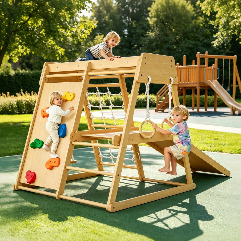 Wooden Indoor Jungle Gym For Kids
