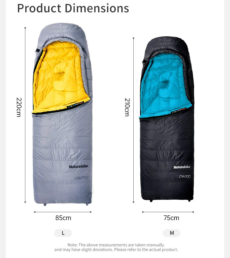 Duck Down Sleeping Bag 4 Seasons Compact Portable