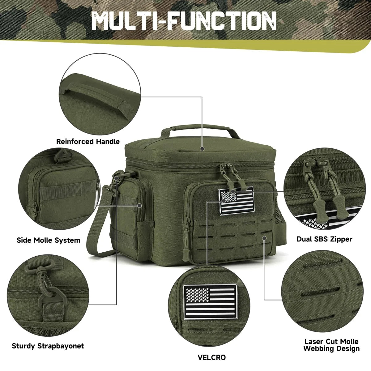 Tactical Heavy Duty Lunch Box for Work, Camping, Picnics