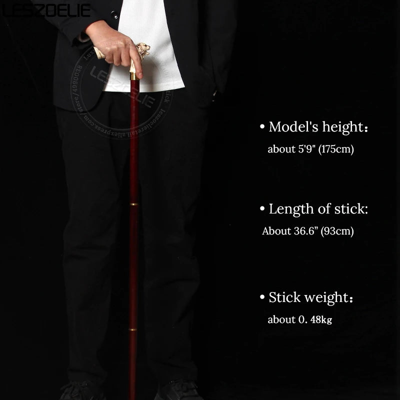 Tiger-Head Walking Stick Men Black Women Red