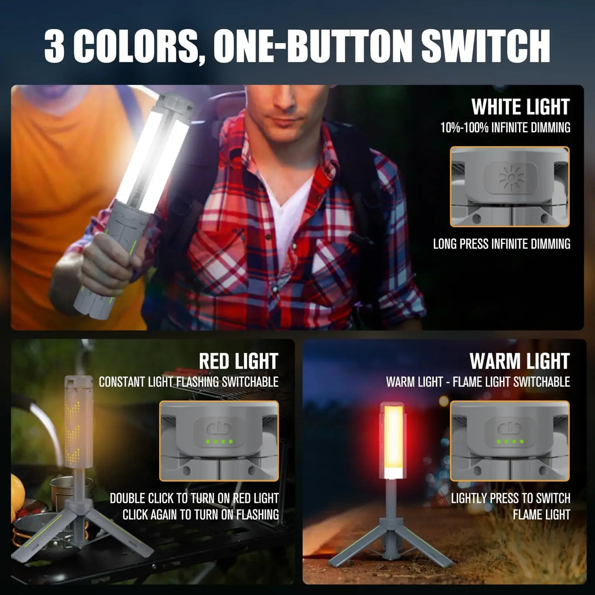 Telescopic Rechargeable Camping Lantern with Stand