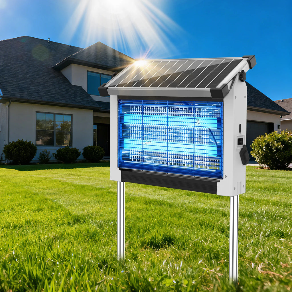 Solar Bug Zapper 4500V with Panel Sensor, Waterproof