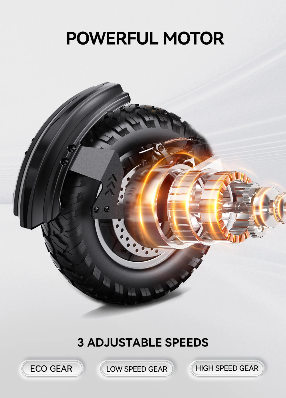 Adult Affordable Electric Scooter, 45-60km Range, All Terrain Tires.
