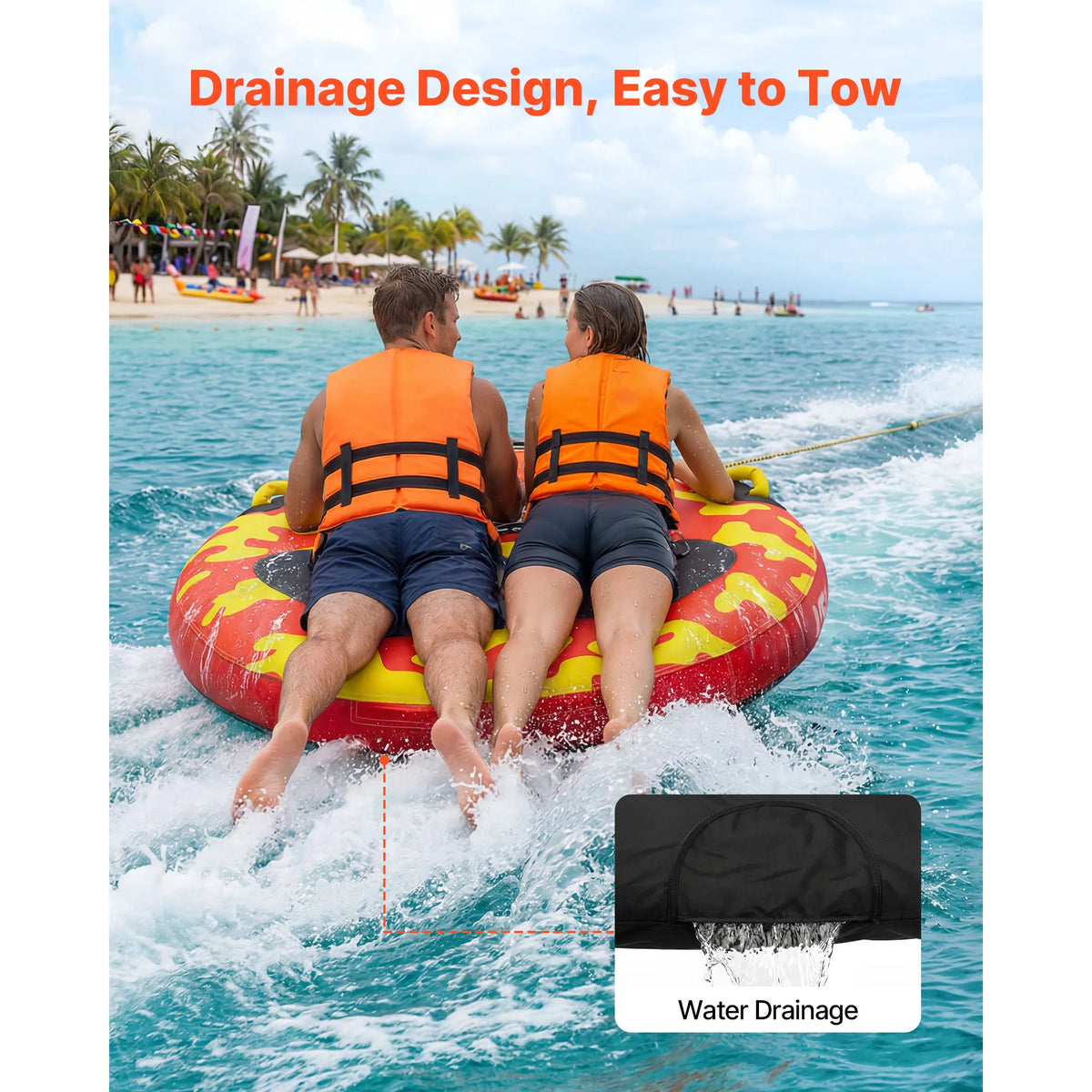 Towable Inflatable Tube Anti-Slip Pad Nylon Cover