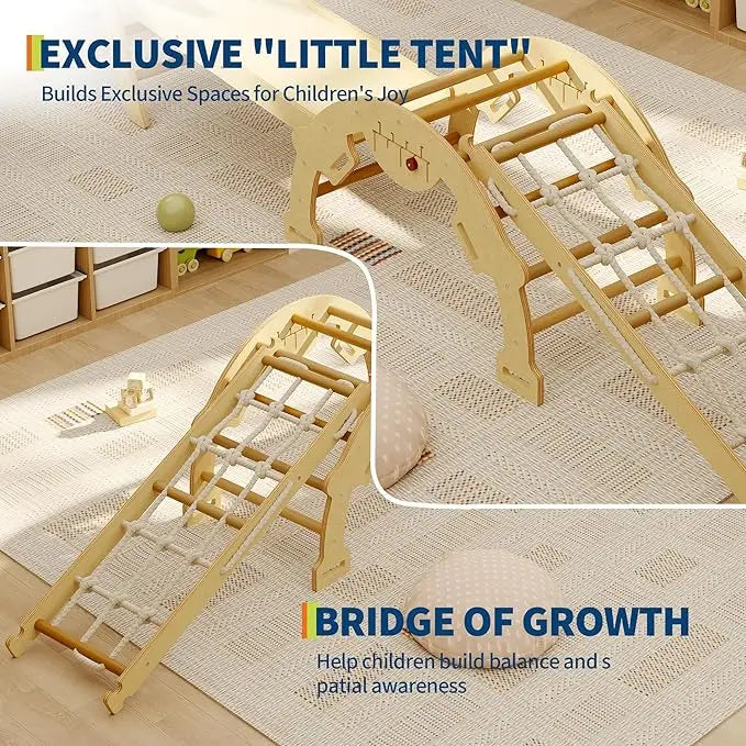 Toddler Climbing Toys Indoor with Ramp, Arch and Ladder