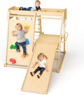 Wooden Kids Climber Playset  – Natural Finish