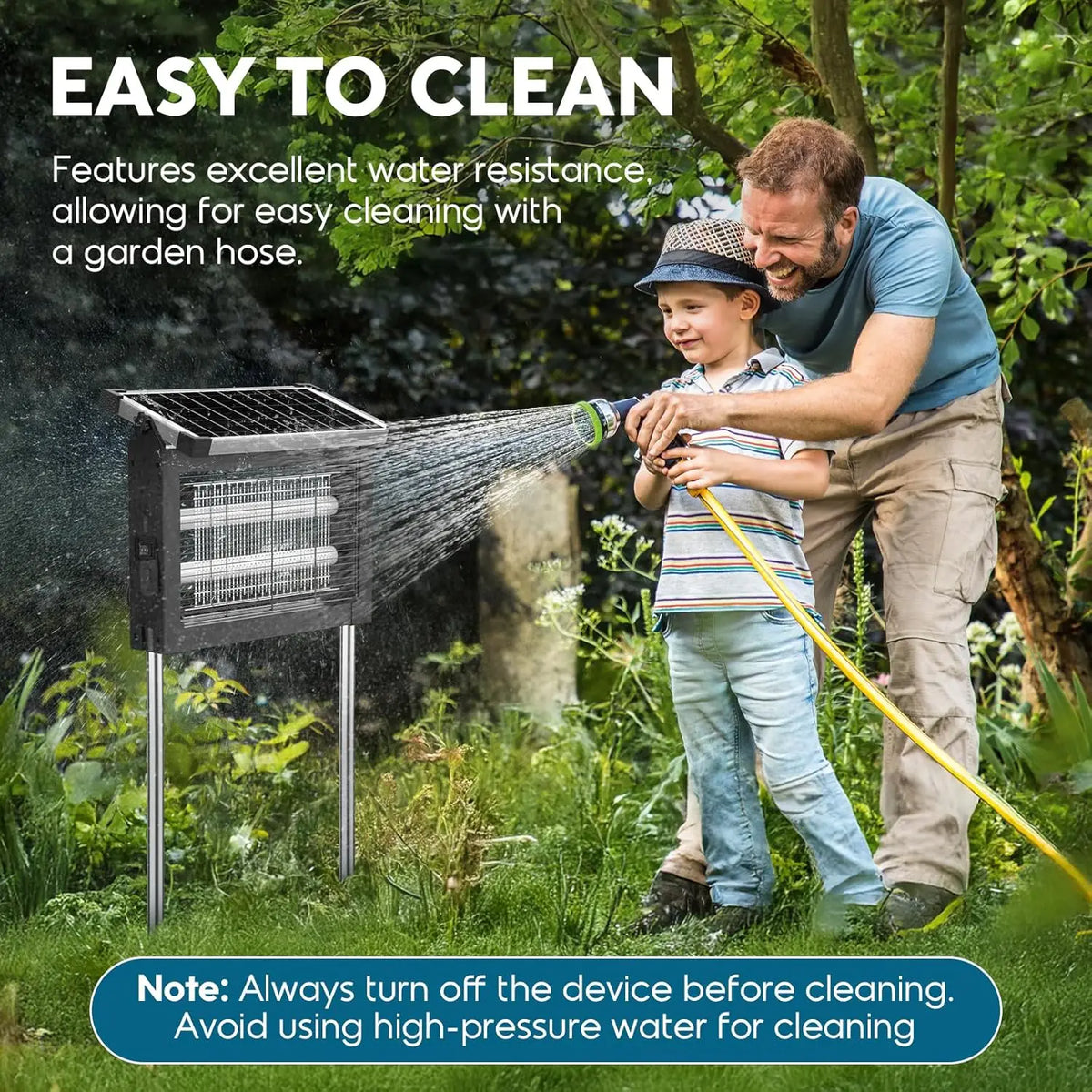 Solar Bug Zapper 4500V with Panel Sensor, Waterproof