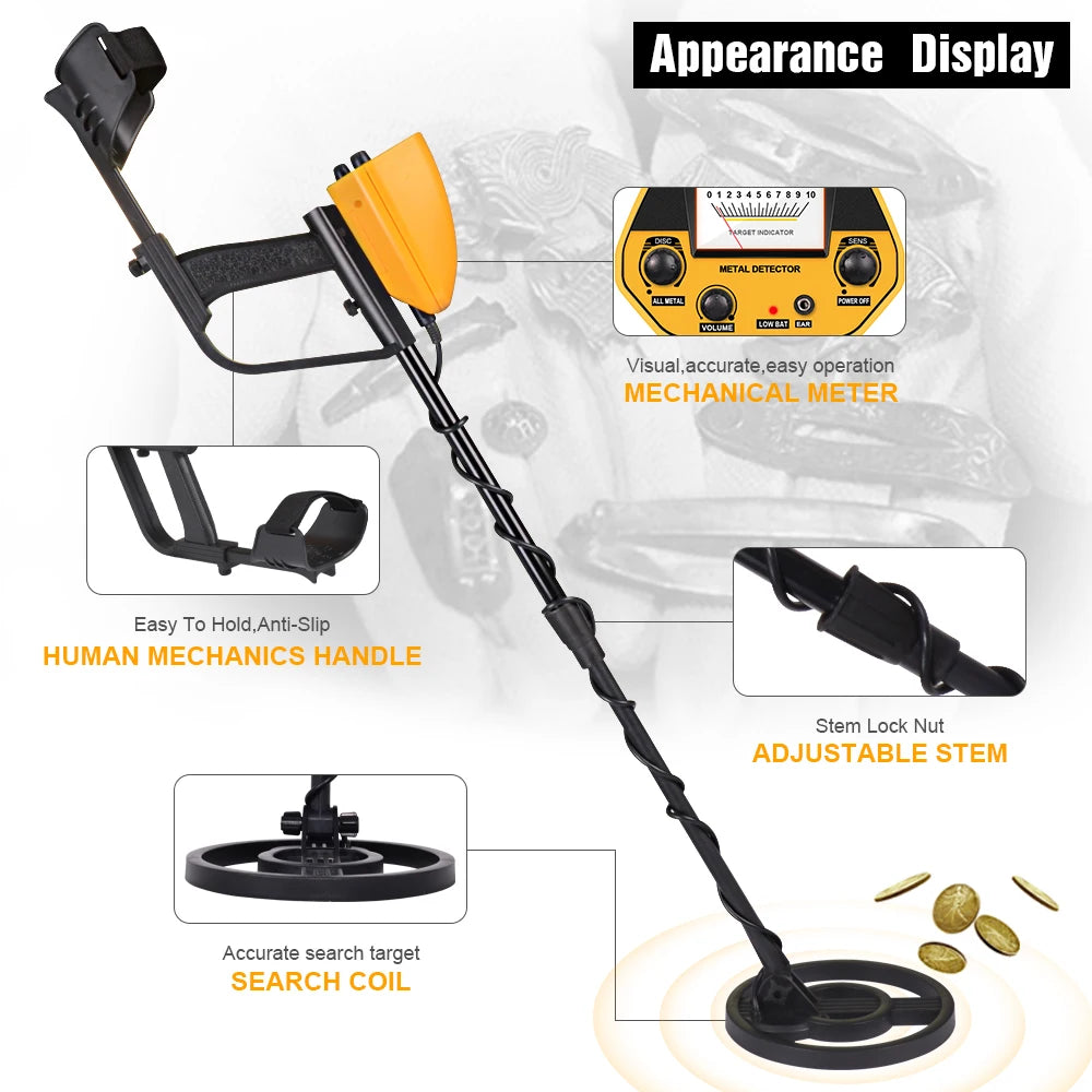Metal Detector Waterproof Adjustable 30" to 42"