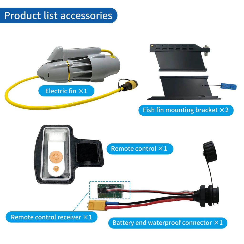 Electric power  underwater motor for inflatable paddle canoe fishing boat