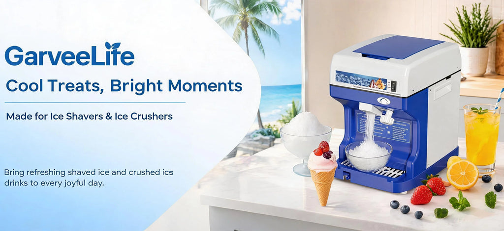 Stainless Steel Snow Cone Maker & Ice Crusher,