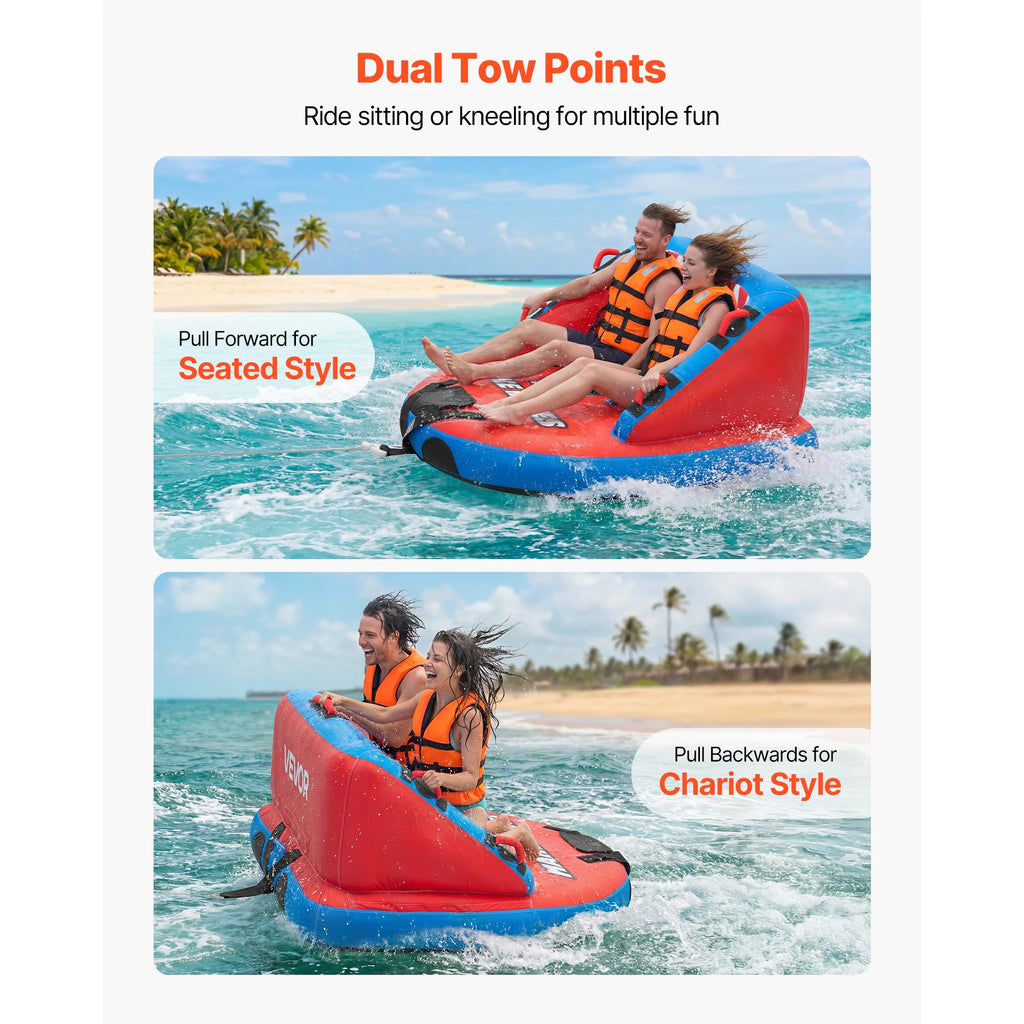 Towable Tubes for Boating with Full Nylon Cover Dual Tow Points