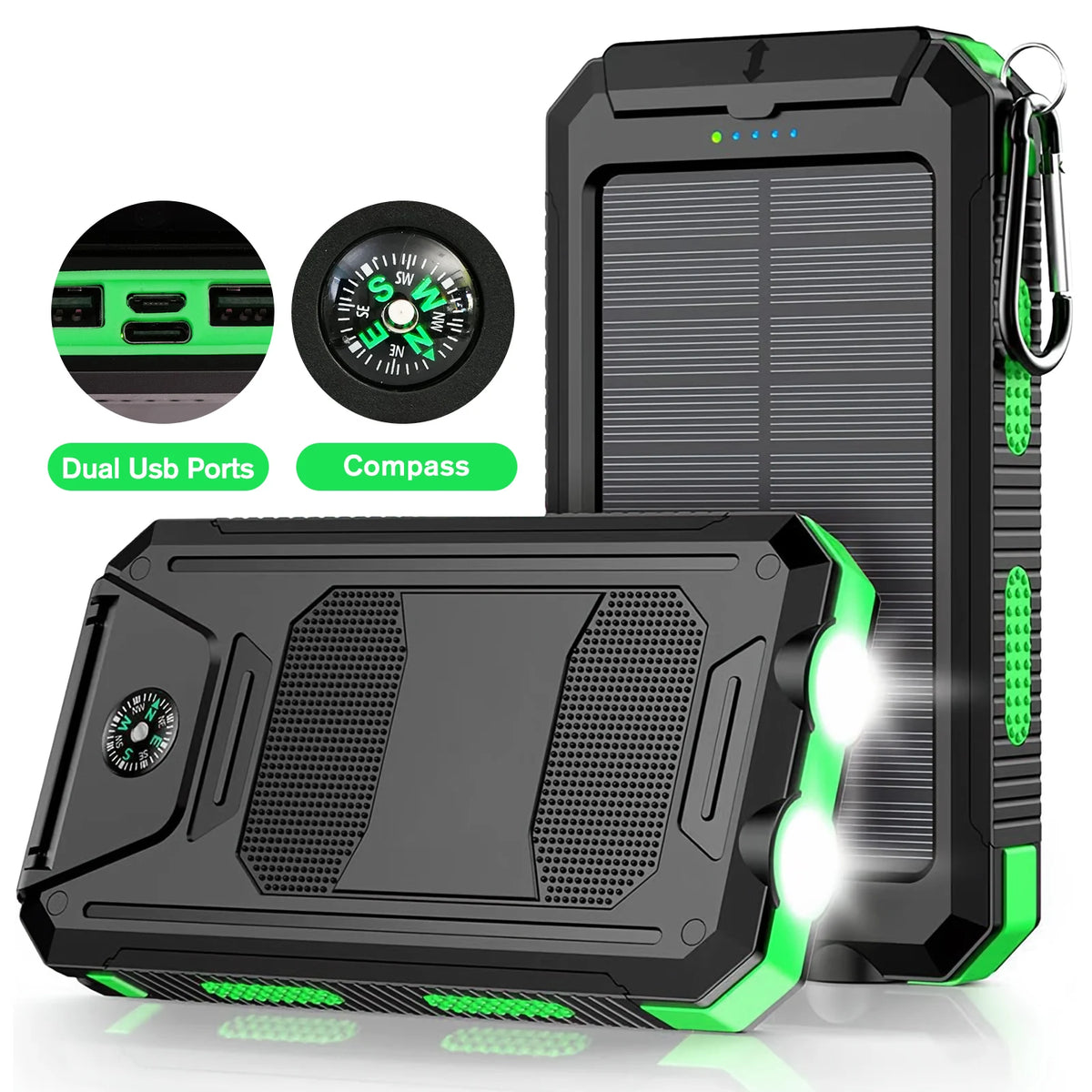 Portable Solar Power Bank External Battery