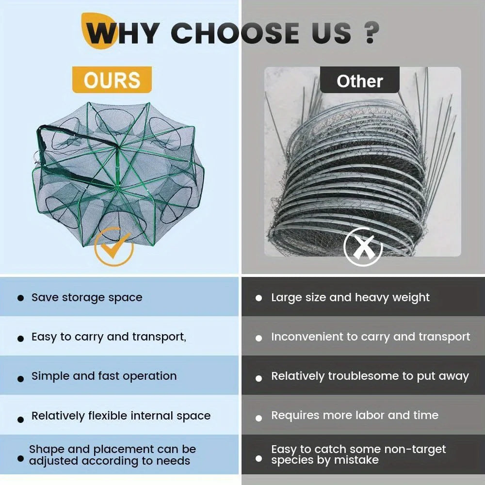 Fishing Cage - Suitable for Catching Fish, Shrimp, Eel, Lobster