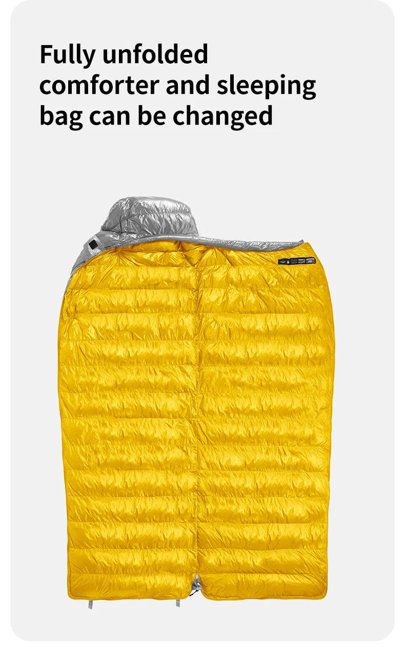 Duck Down Sleeping Bag 4 Seasons Compact Portable