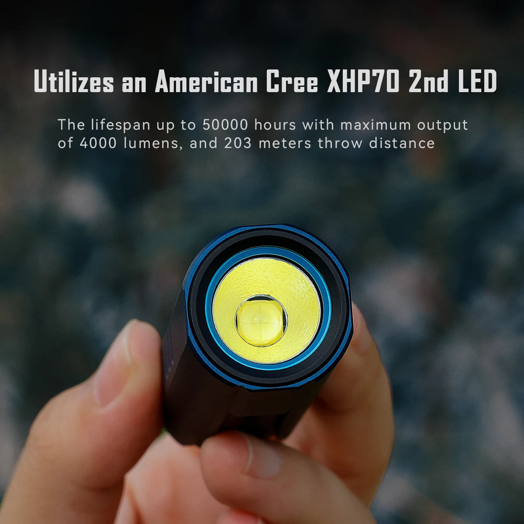 Mini Rechargeable Flashlight  4000LM Waterproof