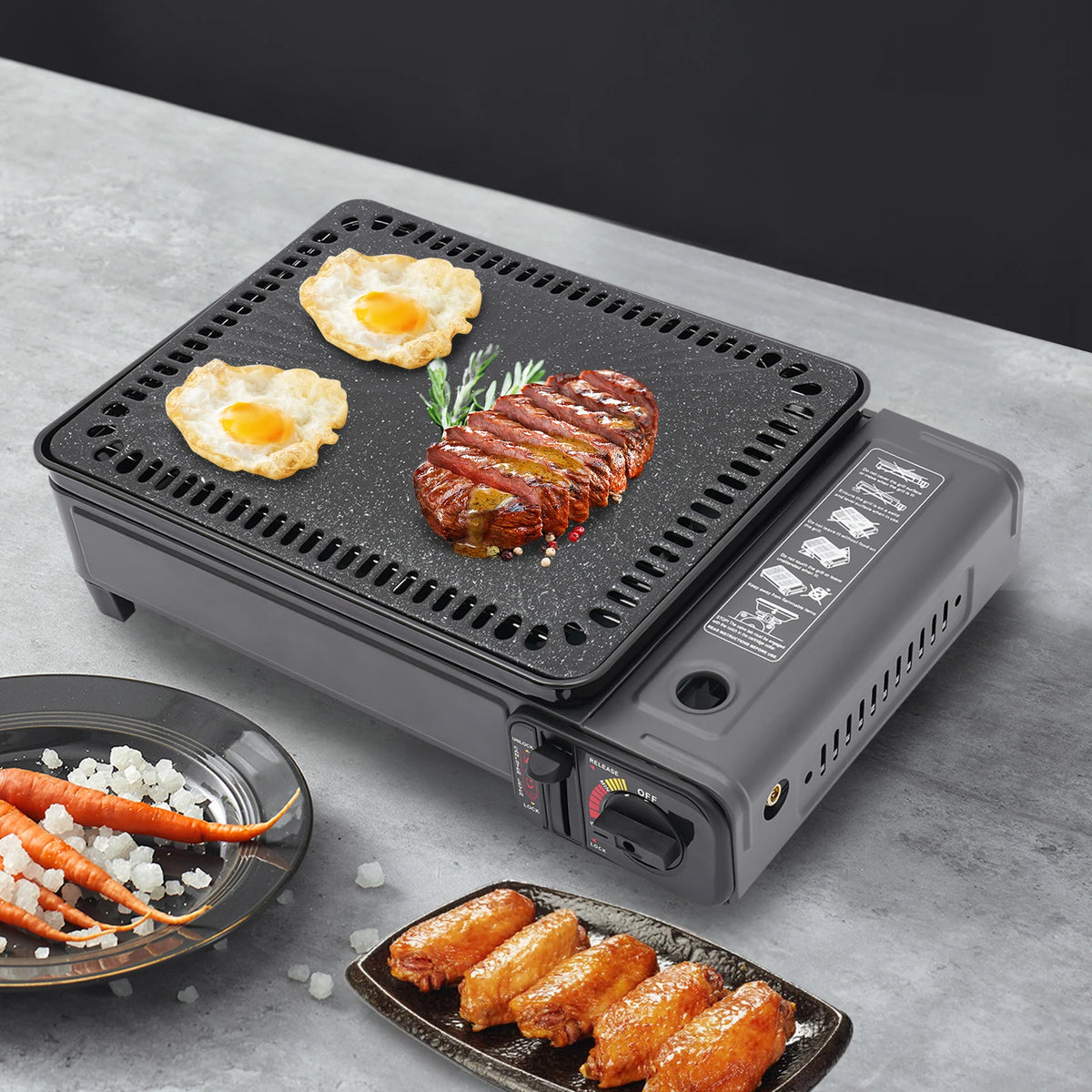 Portable Dual Fuel Gas Grill Stove