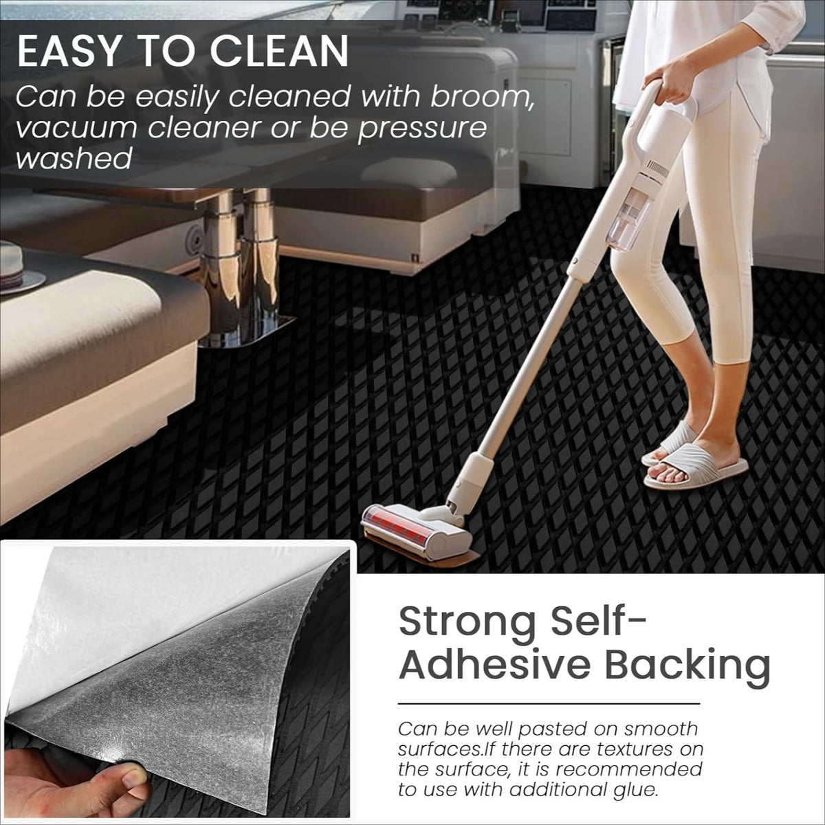 Boat Flooring Sheet Decking Mat Non-Slip Diamond Grip