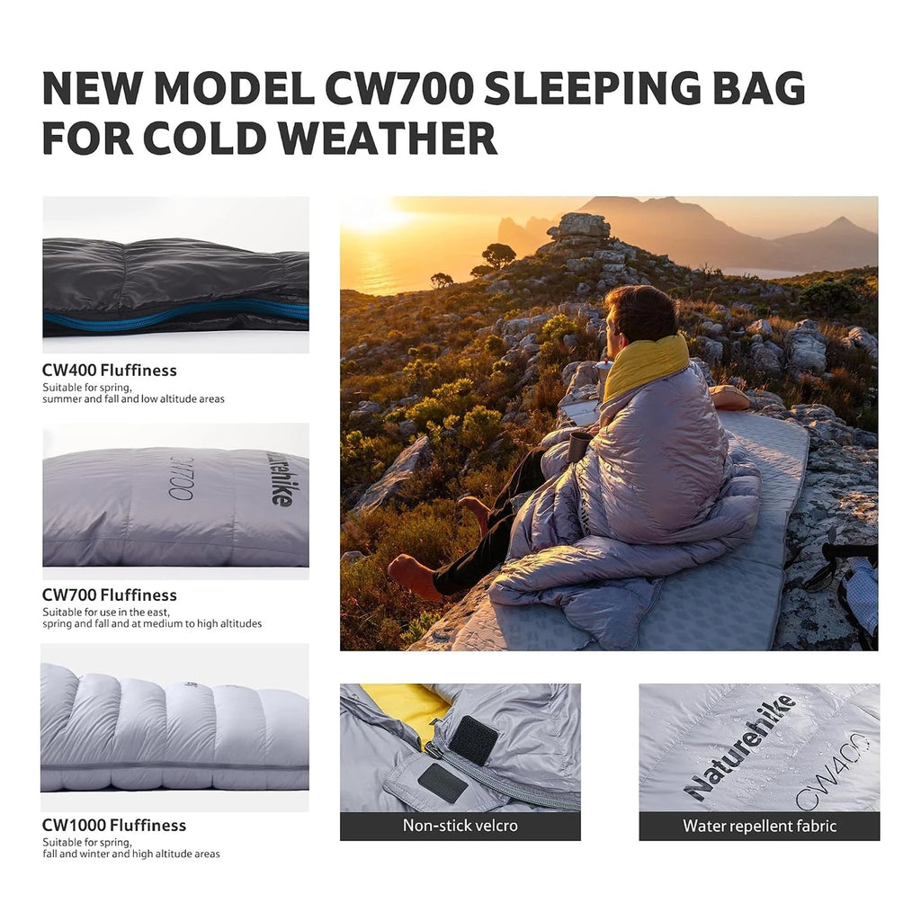 Duck Down Sleeping Bag 4 Seasons Compact Portable