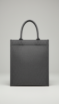 Graphite Textile Tote Bag Structured Silhouette