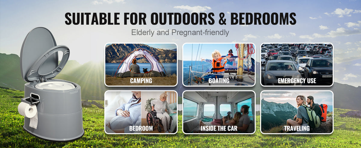 Portable Travel Toilet for Outdoor Camping LongRoad Trip