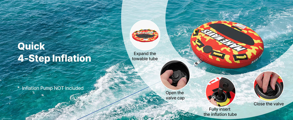 Towable Inflatable Tube Anti-Slip Pad Nylon Cover