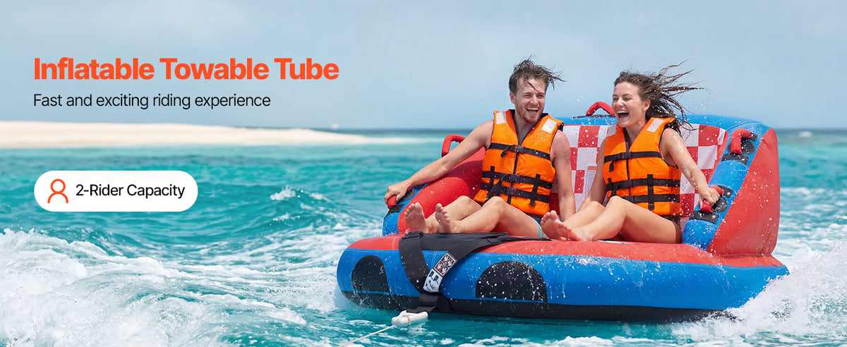 Towable Tubes for Boating with Full Nylon Cover Dual Tow Points